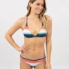 RIP CURL RETRO STRIPE CROSSBACK TRI BIKINI TOP (EX)